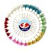 Craft Pin Wheel - Heart Shaped Pins. Sewing Pins.