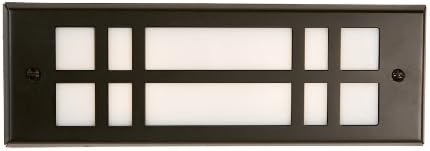 Highpoint Deck Lighting HP-772R-MBK Red Rocks 12-Volt Artistic Brick Recessed Outdoor Deck and Step Light Fixture, Midnight Black