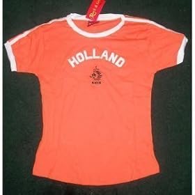2010 SOUTH AFRICA WORLD CUP LADIES, WOMENS, & GIRLS HOLLAND SOCCER JERSEY SIZE MEDIUM - RUNS SMALL SO FITS LIKE LADIES SMALL - 100% COTTON- NICE SNUG STRETCH SEXY FIT