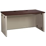 Trace Desk Size: 48" x 30", Finish: Black Umber, Laminate Patterns: Antique White