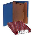 Smead 29784 Smead Pressboard End Tab Classification Folders, Legal, 6-Section, Dk BE, 10/Bx