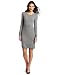 Christopher Fischer 100% Cashmere Women's Long Sleeve Crew Neck Dress, Mid Grey Heather, X-Large