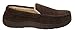 Dearfoams Men's Memory foam Slippers Moccasin Shoes ((Medium 9-10, Brown), Brown)