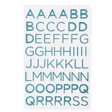 Martha Stewart Crafts Stickers, Blue Glitter Letters
