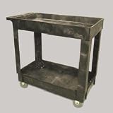 2 Shelf Cart W/4 Ca, 24x36