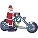 Outdoor Living : Gemmy 1221630 Airblown Inflatable - Traditional Santa Riding Chopper, 6 Feet Tall