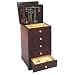 Tall Wood Jewelry Box- Walnut