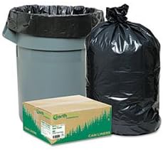 (6 Pack Value Bundle) WEBRNW1TL80 Recycled Large Trash and Yard Bags, 33 gal, .9 mil, 32.5 x 40, Black