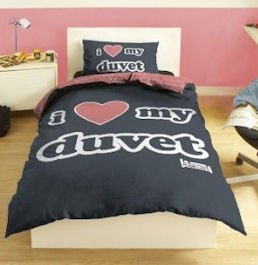 Plain Lazy 'I Love My Duvet' Single Duvet Quilt Cover