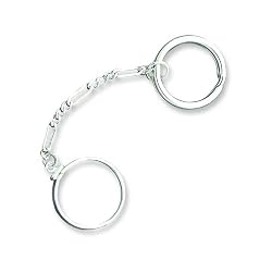 Sterling Silver Quarter Size Key Ring