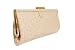 Beige taupe clutch handbag in faux ostrich skin purse style by Olga Berg