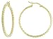 DIAMOND ACCENT 18KT OVER STERLING SILVER INSIDE OUT HOOP EARRINGS