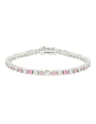 Lace Pink CZ Tennis Bracelet