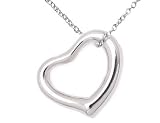 31bKPckhdKL. SL160  Open Heart Pendant in Sterling Silver with Chain
