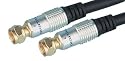 2 Metre HQ Gold Shielded F-TYPE RG6 Satellite / Cable Coaxial by Cable Mountain