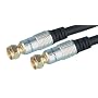 2 Metre HQ Gold Shielded F-TYPE RG6 Satellite / Cable Coaxial by Cable Mountain