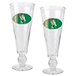 Boston Celtics NBA 2pc Pilsner Glass Set with Basketball on stem - Oval Logo