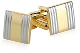 Chic Unisex Men's and Women's Silver Gold Cufflinks with Presentation Box