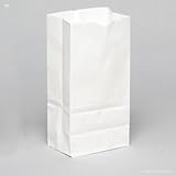 4 lb. Recycled White Paper Bag - 500 per pack