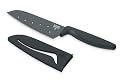 Kuhn Rikon 5-Inch Nonstick Colori Santoku Knife, Black