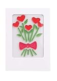 GelGems Greetings Card, Heart Bouquet