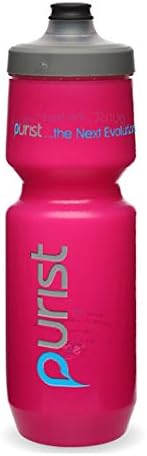 Squeezable Glass Purist Translucent Pink Water Bottle, 26 oz/768mL