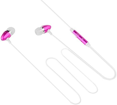 Noise-Reduction Stereo Earphones for BlackBerry Storm 9530 Javelin 8900 Bold Curve with Mic & Of-Off Switch (Pink)