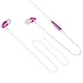 INSTEN Hot Pink 3.5mm In-Ear Stereo Earphones w/ On-off & Mic for Apple iPhone 4/4S