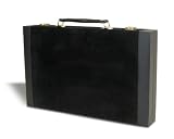 15in Black Suede Backgammon Set