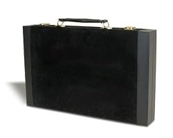 15in Black Suede Backgammon Set