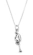 Sterling Silver Three Dimensional Girl Figure Skater Necklace