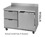 Beverage Air WTRD48A-4 48" 4 Drawer Worktop Refrigerator | 13.9 Cu. Ft.