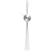 Contemporary Modern Art Silver Pendulum Wall Clock