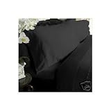 Full/Queen Solid Black 3-pcs Duvet Cover Set 300 Thread Count 100% Egyptian ....