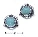 Sterling Silver Flower Concho Turquoise Post Earrings