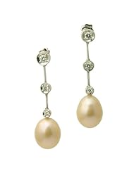 1377 - 18K Pearl Earrings - Pink