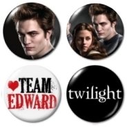 Team Edward Twilight Mini Buttons/Pins/Badges 1