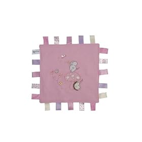 Slumbertag by Slumbersac Baby Comfort Tag Blanket Pink Garden