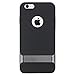 iPhone 6S Plus Case, Rock Classic Shell Hybrid Double Layer Shock Absorbing Armor Case Cover with Kickstand for Apple iPhone 6S Plus / iPhone 6 Pus 5.5 inch (Grey/Black)