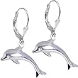 Silver Tone Dolphin Earrings