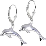 .925 Sterling Silver Dolphin Earrings