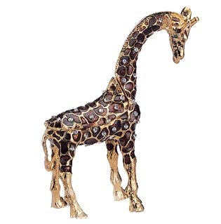 Jewelry Trinket Box with Crystal-Giraffe