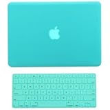 TopCase 2 in 1 Rubberized Hard Case Cover and Keyboard Cover for Macbook Pro 15" A1286 (Case NOT for Retina Display) with TopCase Mouse Pad (Macbook Pro 15" A1286, Hot Blue)