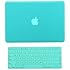 TopCase&reg; 2 in 1 Ultra Slim Light Weight Rubberized Hard Case Cover and Keyboard Cover for Macbook Pro 13-inch 13" (A1278/with or without Thunderbolt) with TopCase&reg; Mouse Pad (Macbook Pro 13" A1278, Robin Egg Blue/ Hot Blue/ Turquoise)