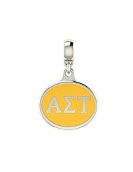 Alpha Sigma Tau Sorority Drop Charm Fits Most European Style Bracelets Including Chamilia, Zable, Troll and More. High Quality Bead in Stock for Fast Shipping.