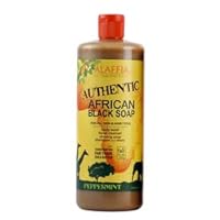 Alaffia African Black Soap For All Skin and Hair Types Peppermint -- 32 fl oz