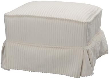 Harmony Kids Round Back Ottoman, Ivory Chenille