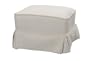 Harmony Kids Round Back Ottoman, Ivory Chenille