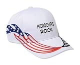 Microchips Rock Adult USA Flag Racing Flame Hat / Cap