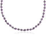 Sterling Silver 3mm Amethyst Necklace, 18